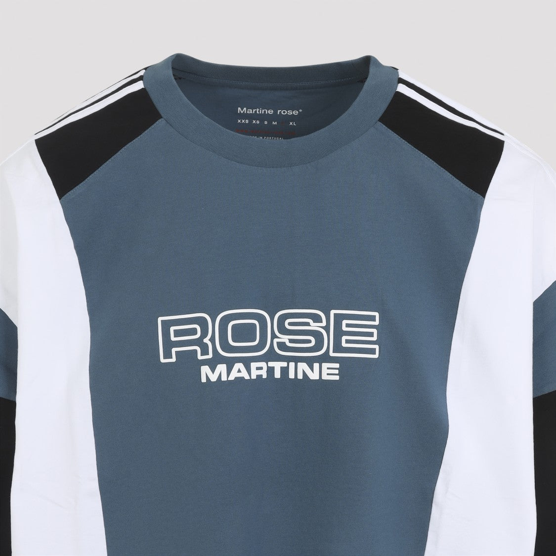 Martine Rose Blue Agean Cotton Oversized Panelled T-Shirt