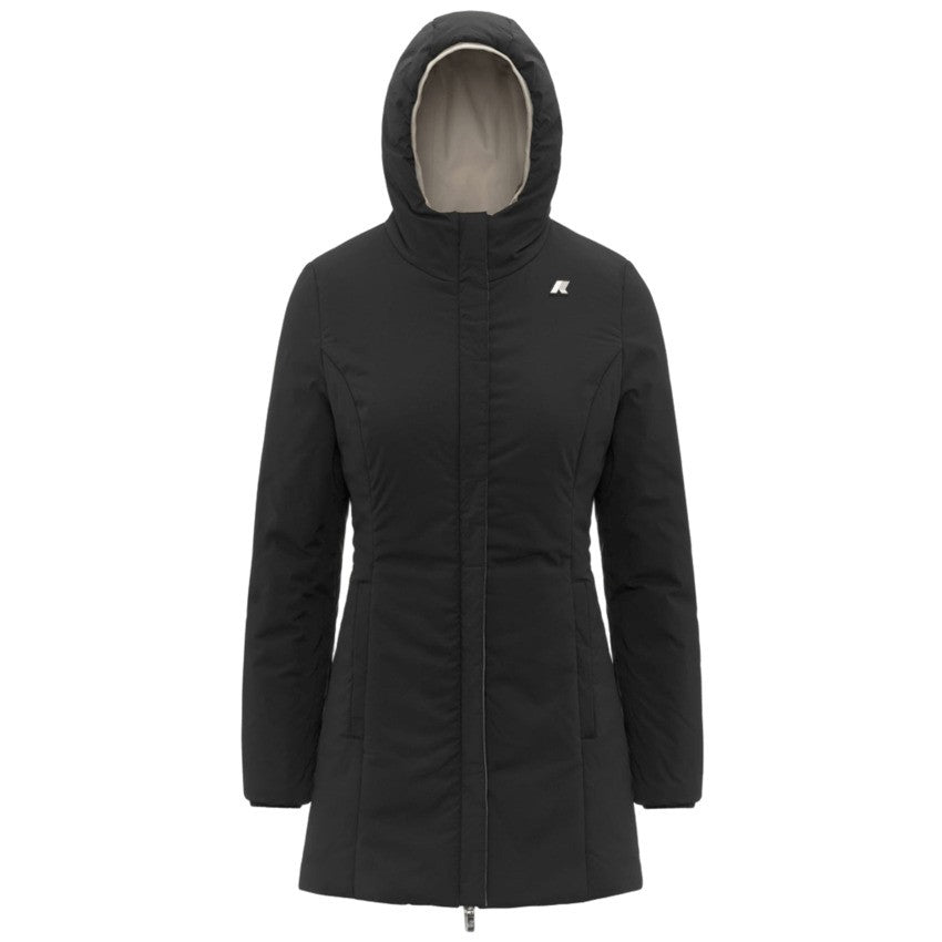 K-Way Reversible Beige And Black Waterproof Jacket