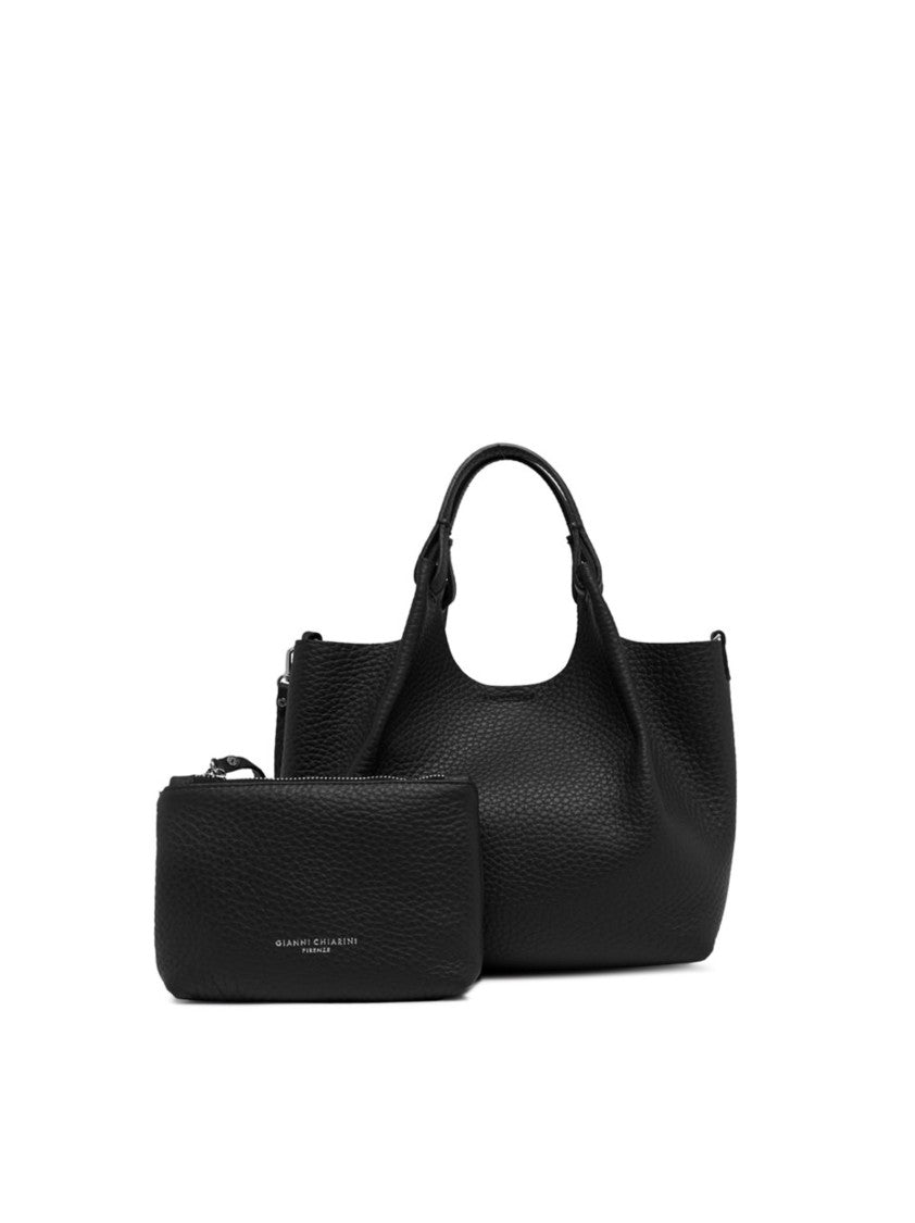 Gianni Chiarini Double-Grain Maxi Leather Shoulder Bag With Detachable Strap