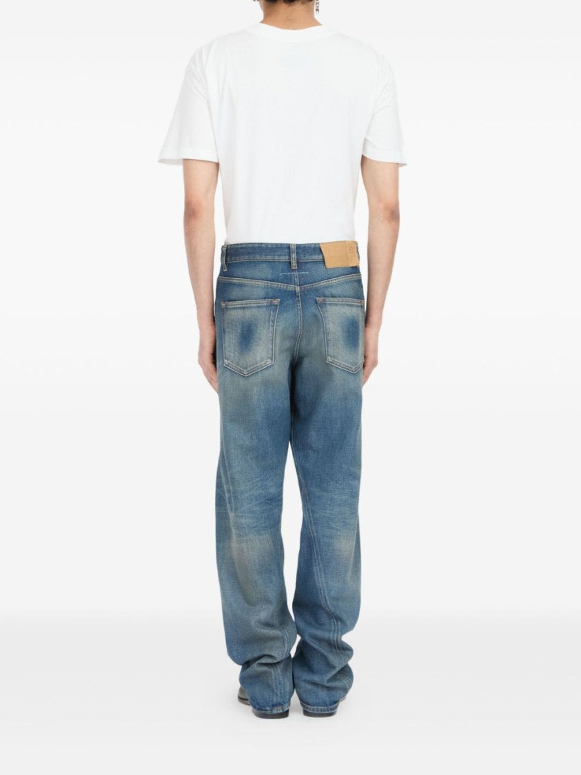Mm6 By Maison Margiela Relaxed Fit Straight-Leg Jeans With Classic Five-Pocket Design