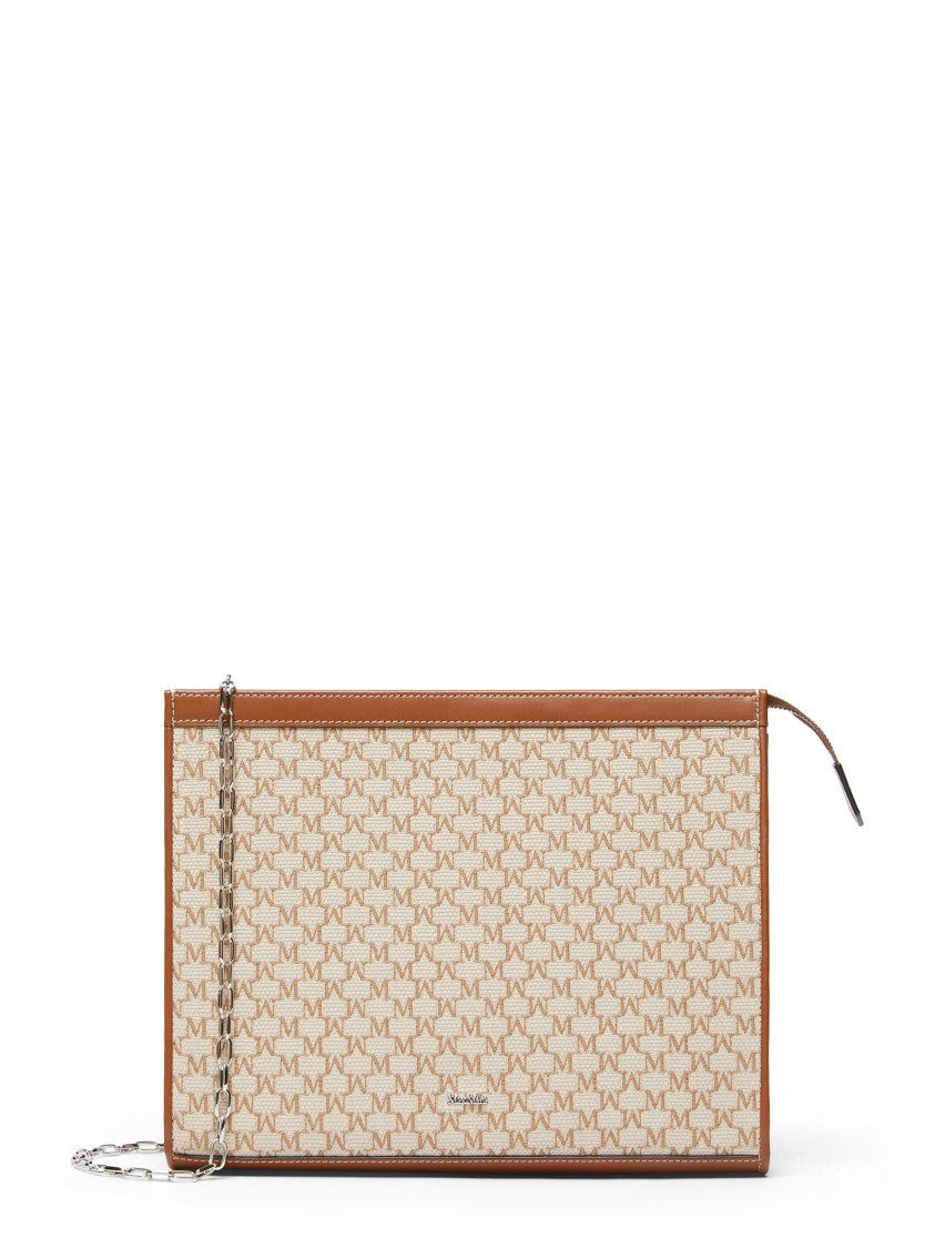 Max Mara Structured Rectangular Clutch With Detachable Chain Strap