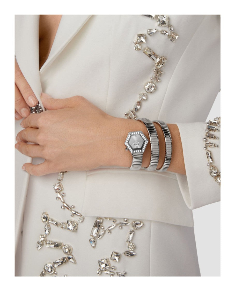 Philipp Plein $Nake Hexagon Crystal Watch