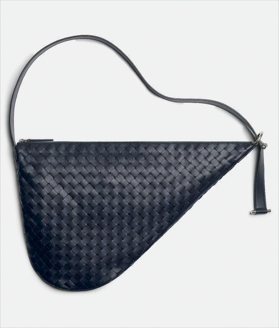 Bottega Veneta Triangular Woven Leather Shoulder Bag