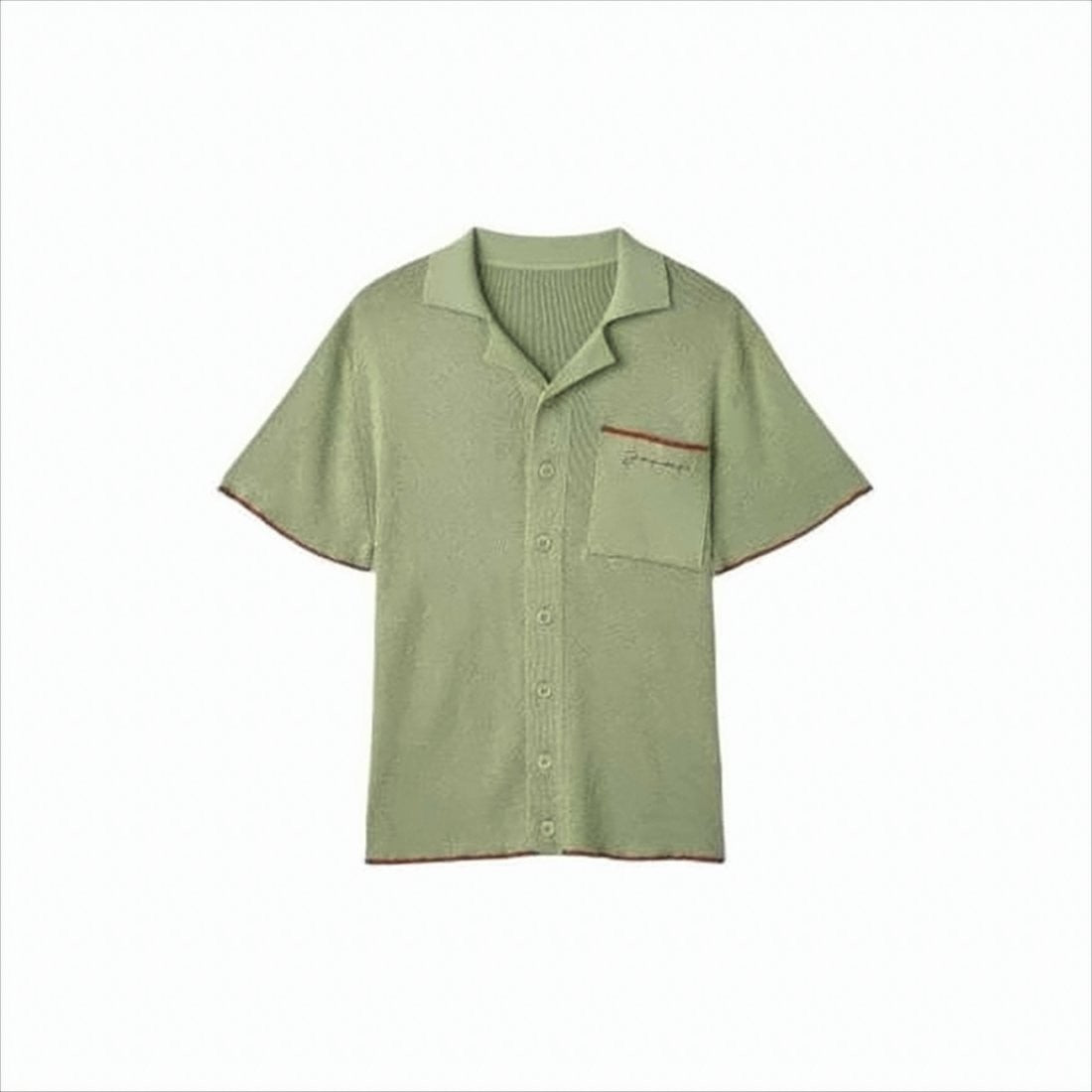Jacquemus Short-Sleeve Button-Down Cardigan With Notched Collar