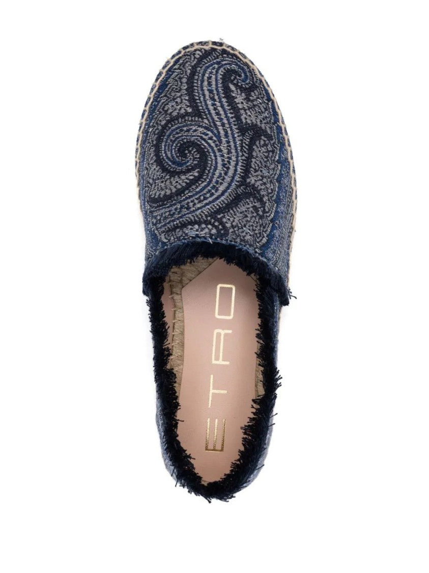 Etro Paisley Pattern Espadrilles With Jute Sole