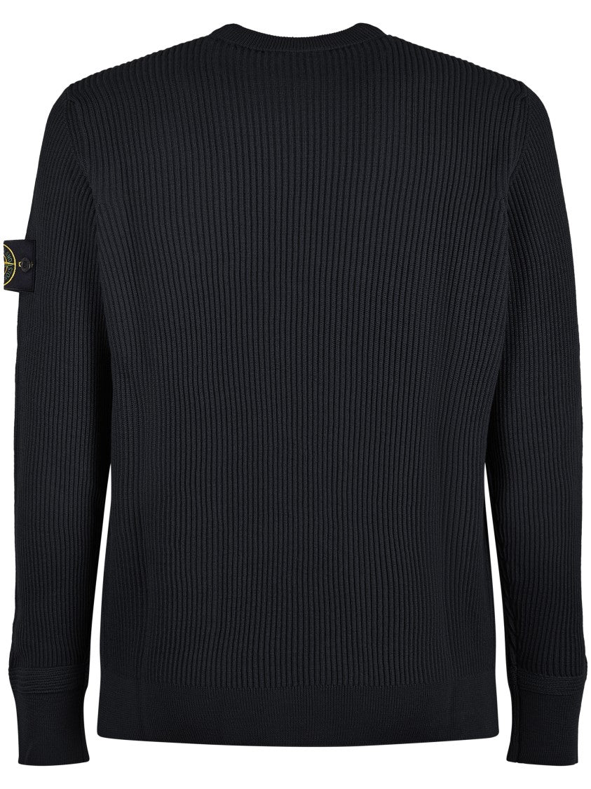 Stone Island Textured Ribbed Sweater