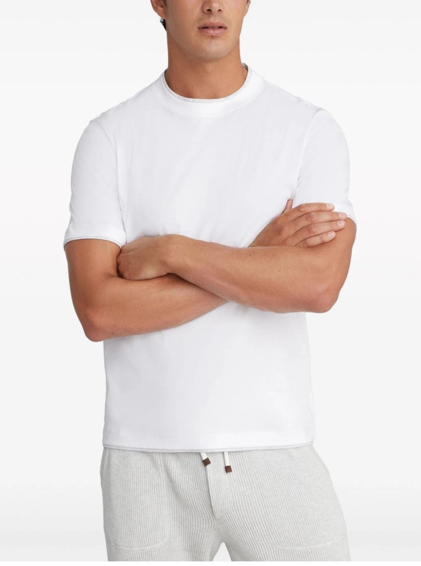 Brunello Cucinelli Crew Neck T-Shirt With Subtle Branding