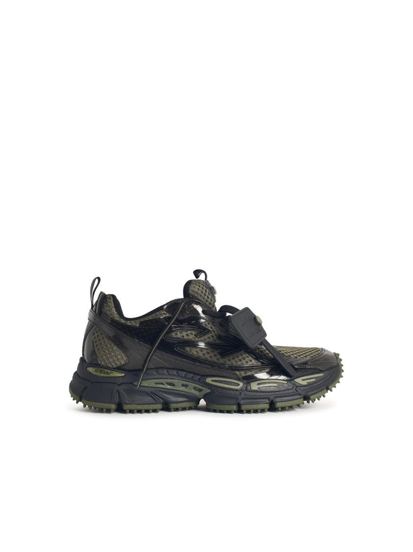 Off-White 'Be Right Back' Green Technical Fabric Sneakers