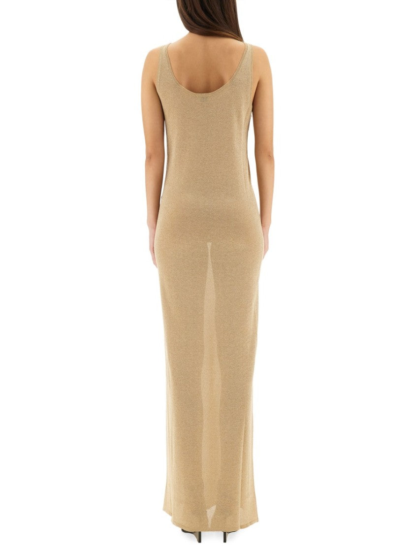 Saint Laurent Lurex Long Maxi Dress