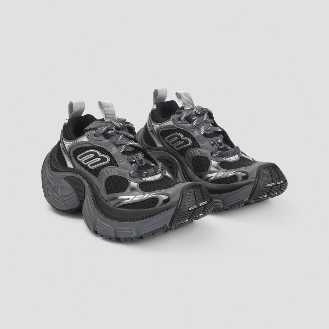 Balenciaga Black Sneakers With Futuristic Design