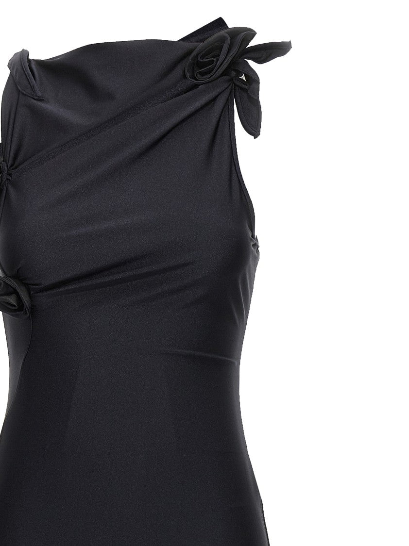 Coperni Asymmetric Flower' Long Dress