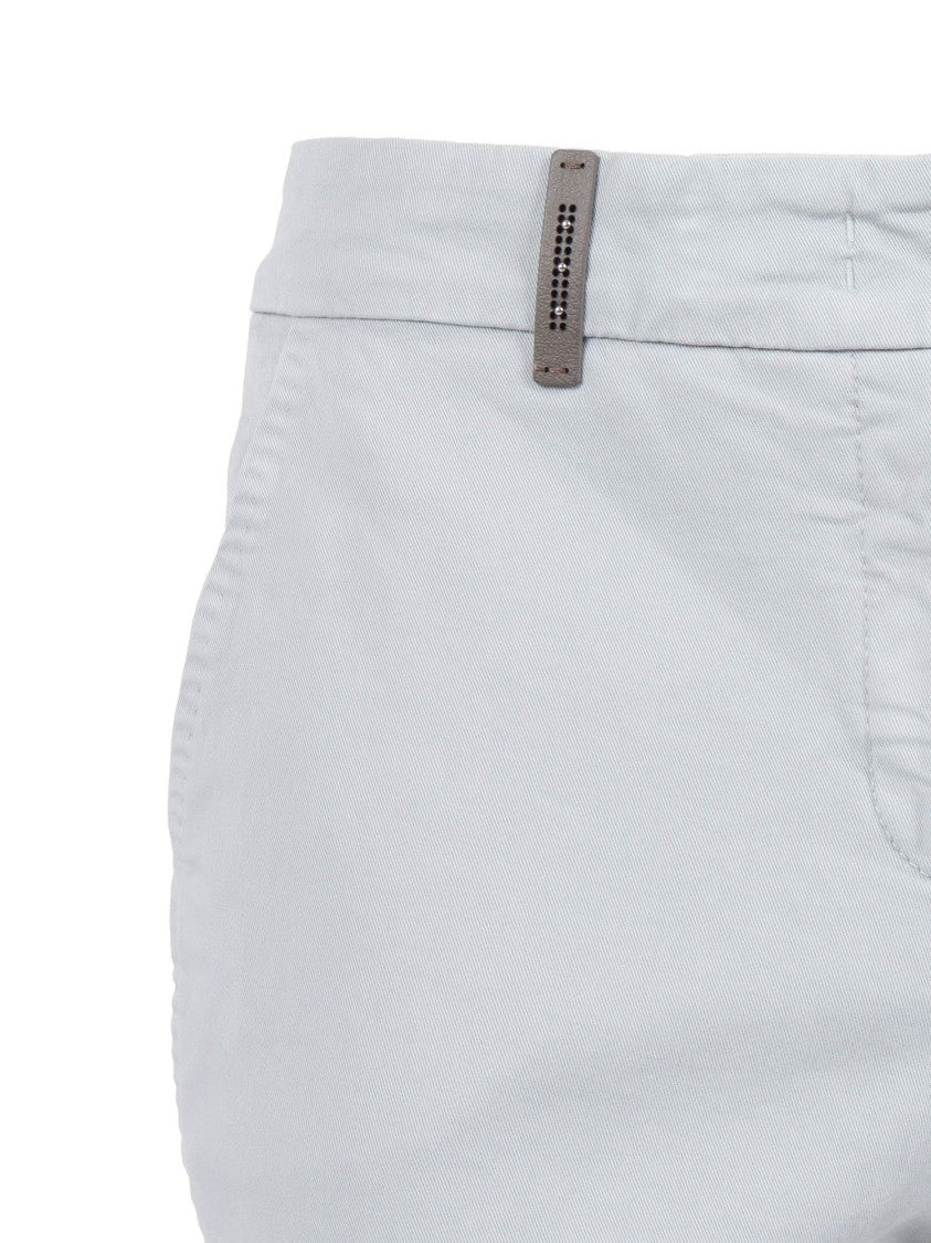 Peserico Tailored Grey Trousers With Straight Leg Cut