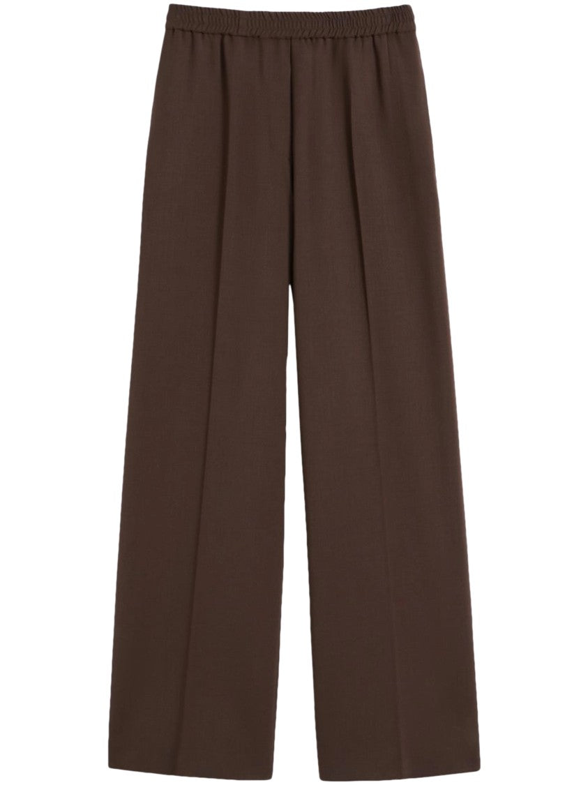 Max Mara Wide-Leg Trousers With Pleated Front And Welt Pockets