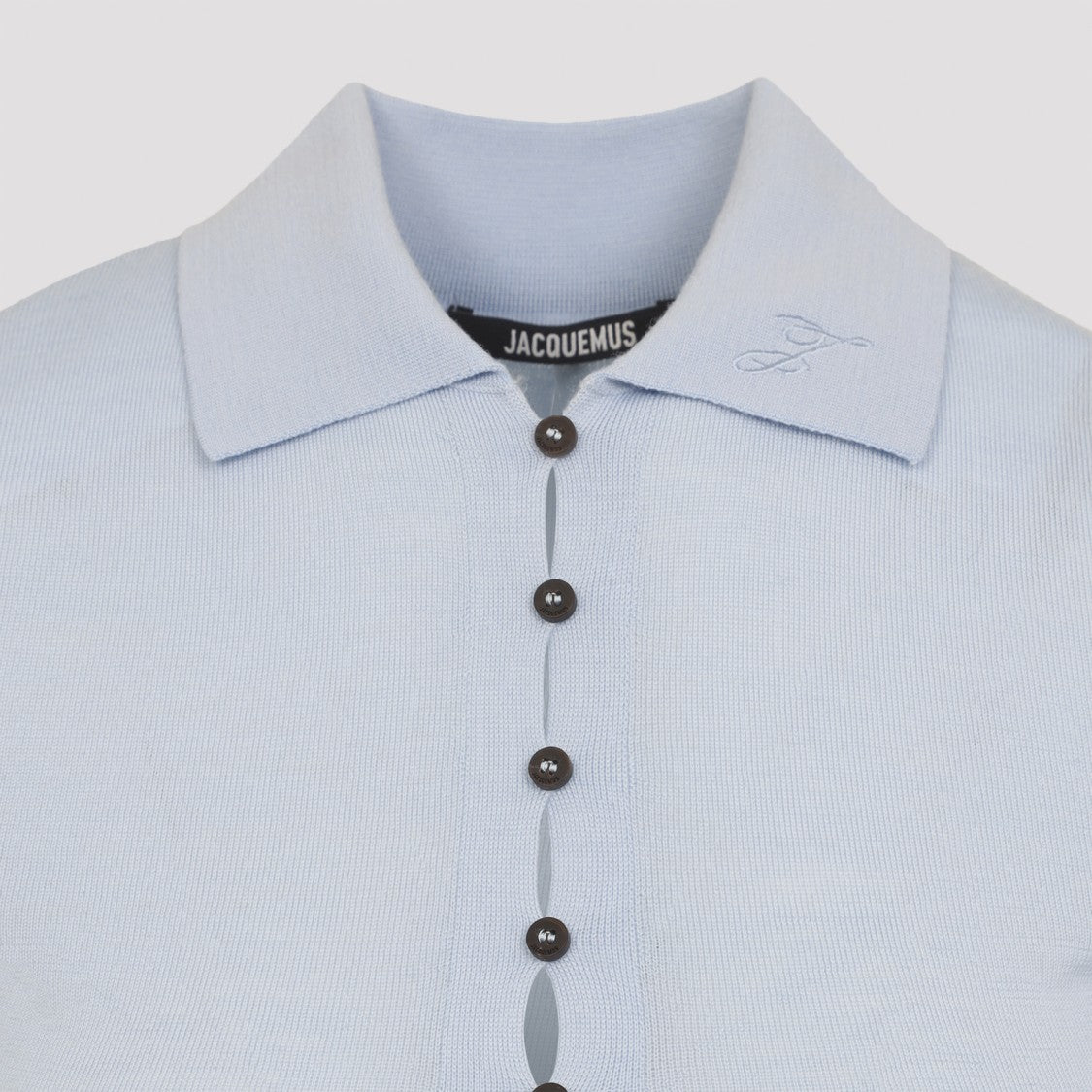 Jacquemus Fitted Long-Sleeve Button-Up Top