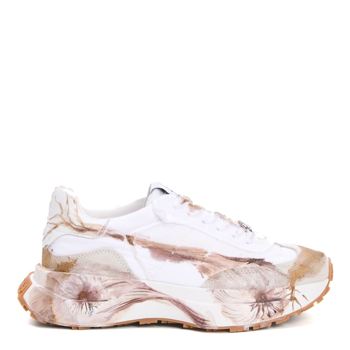 Elena Iachi Bianca E Beige Dipinta A Mano Sneakers