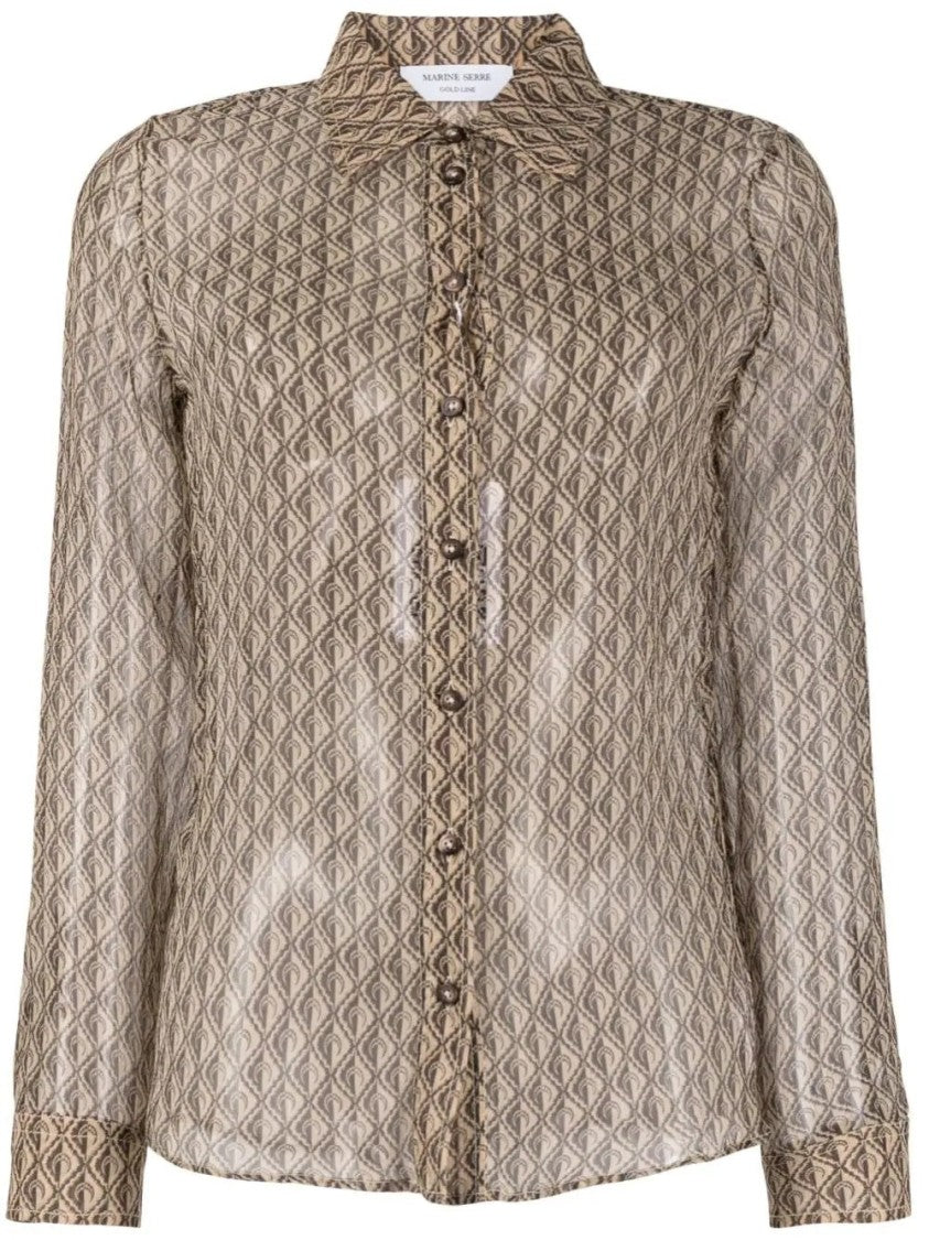 Marine Serre Moon Diamant Button Up Blouse