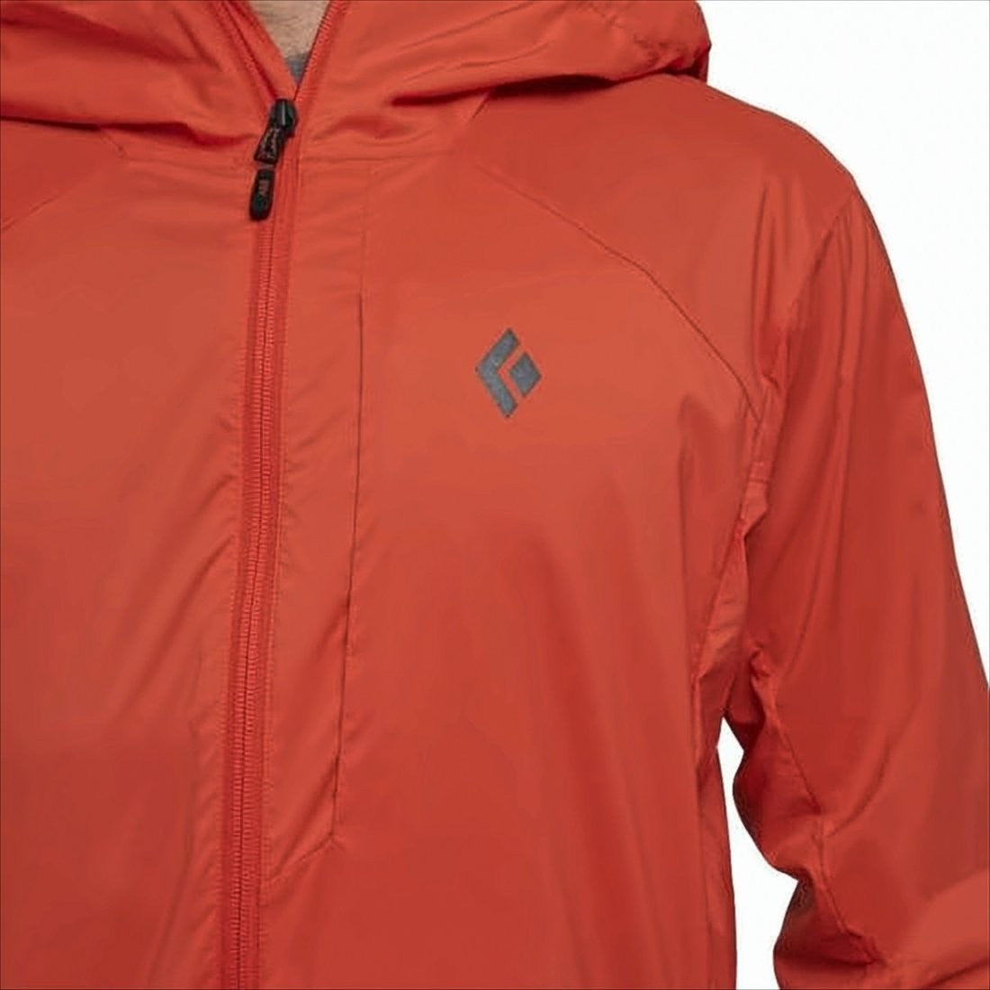 Black Diamond Lightweight Hooded Jacket With Tailored Fit And Chest Pocket