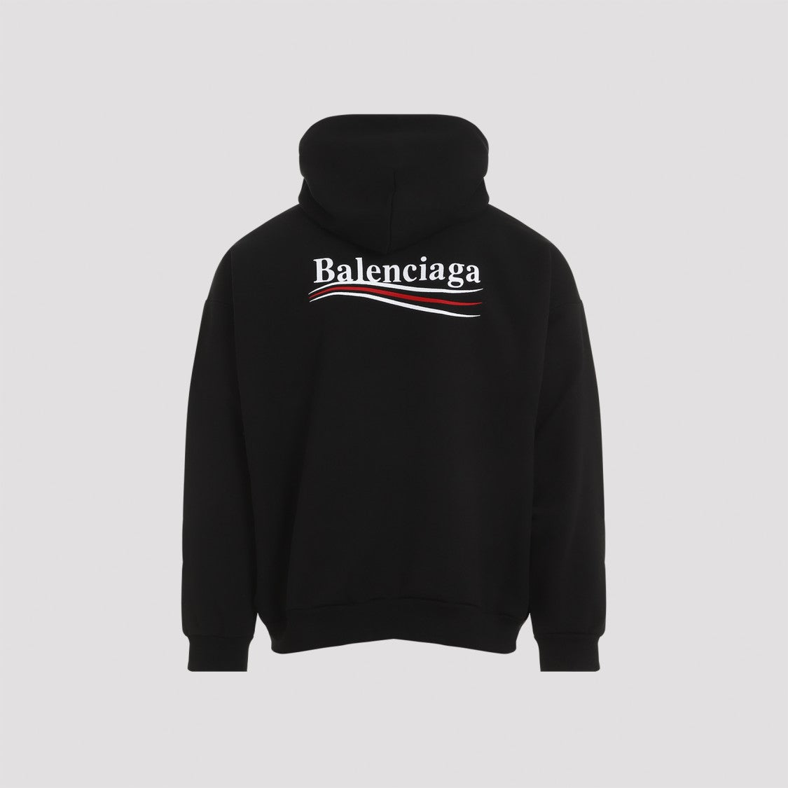 Balenciaga Black Cotton Medium Fit Hoodie