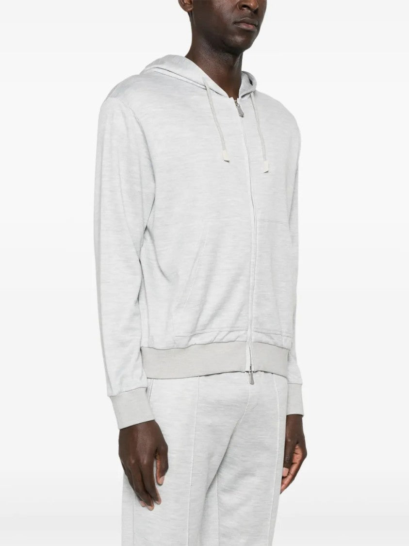 Eleventy Mélange-Effect Hoodie