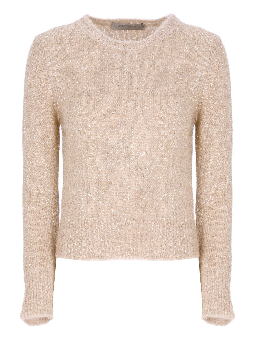 D. Exterior Beige Wool And Alpaca Sweater