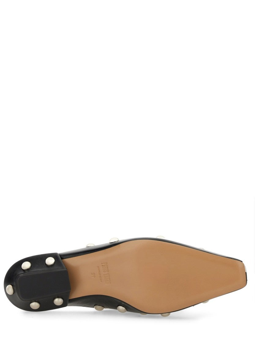 Paris Texas "Bella" Pointed Toe Leather Mules