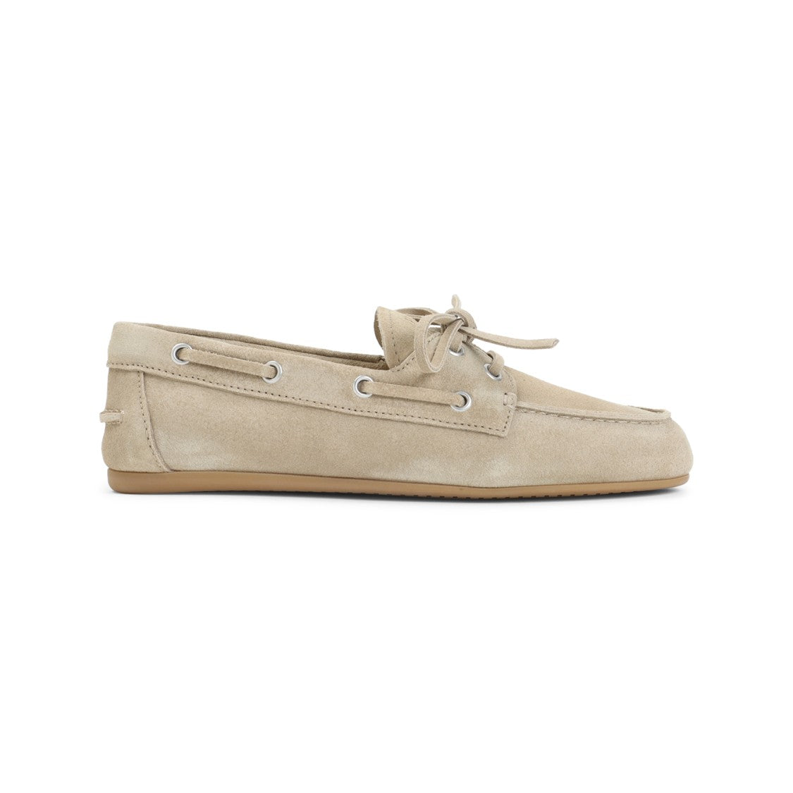 Miu Miu Ecru Suede Calf Leather Loafers