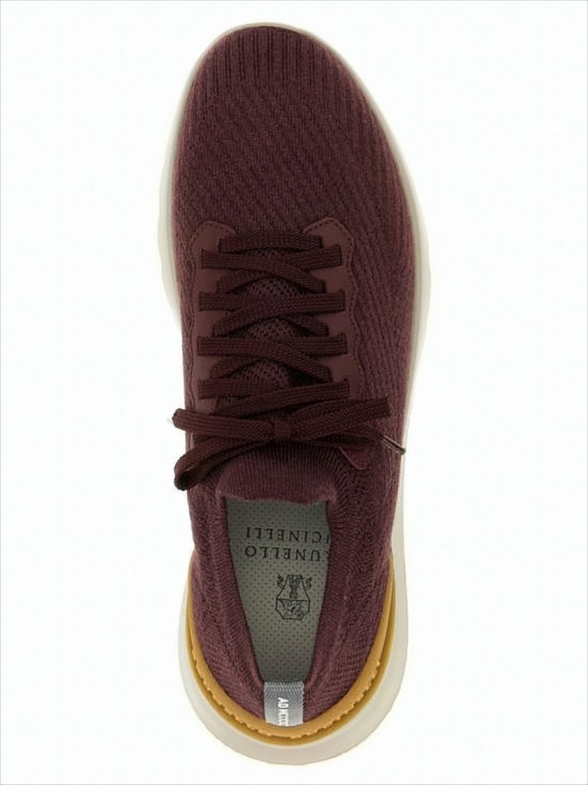 Brunello Cucinelli Knitted Upper Sneakers With Cushioned Sole