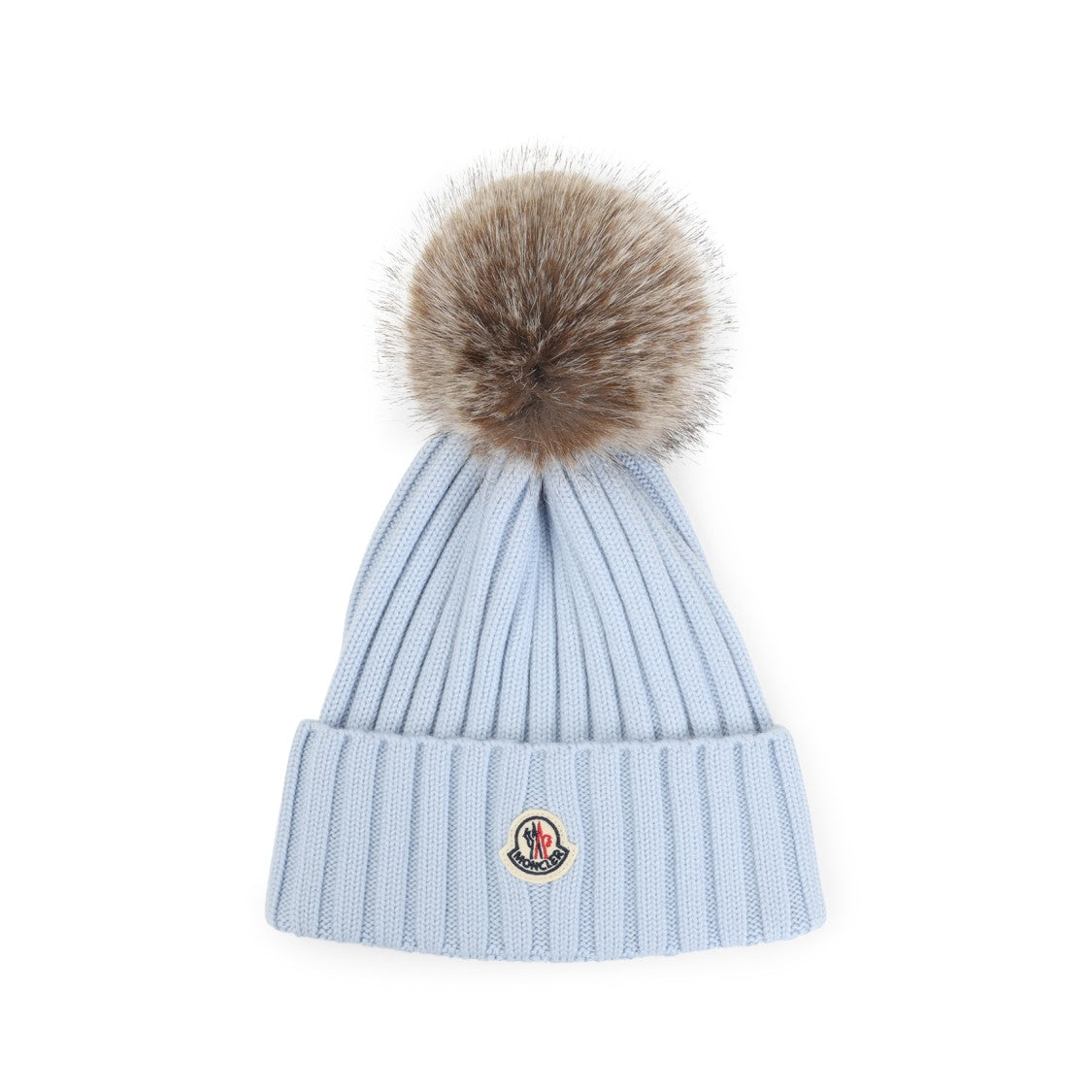 Moncler Light Blue Virgin Wool Hat
