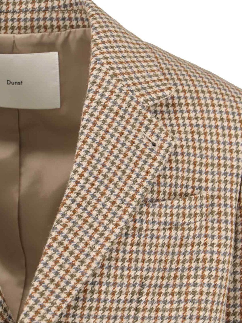 Dunst Single-Breasted Wool Blend Blazer – Beige