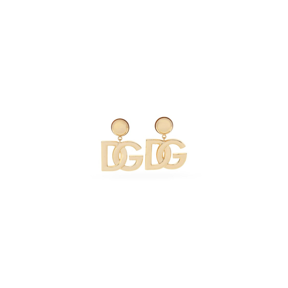 Dolce & Gabbana Gold Brass Clips Pop Dg Earrings