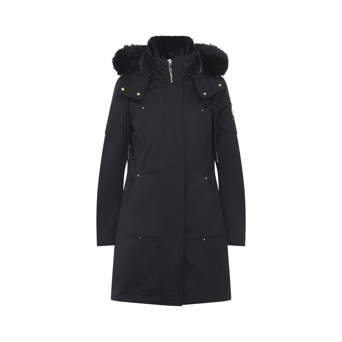 Moose Knuckles Black Stirling Gold Parka