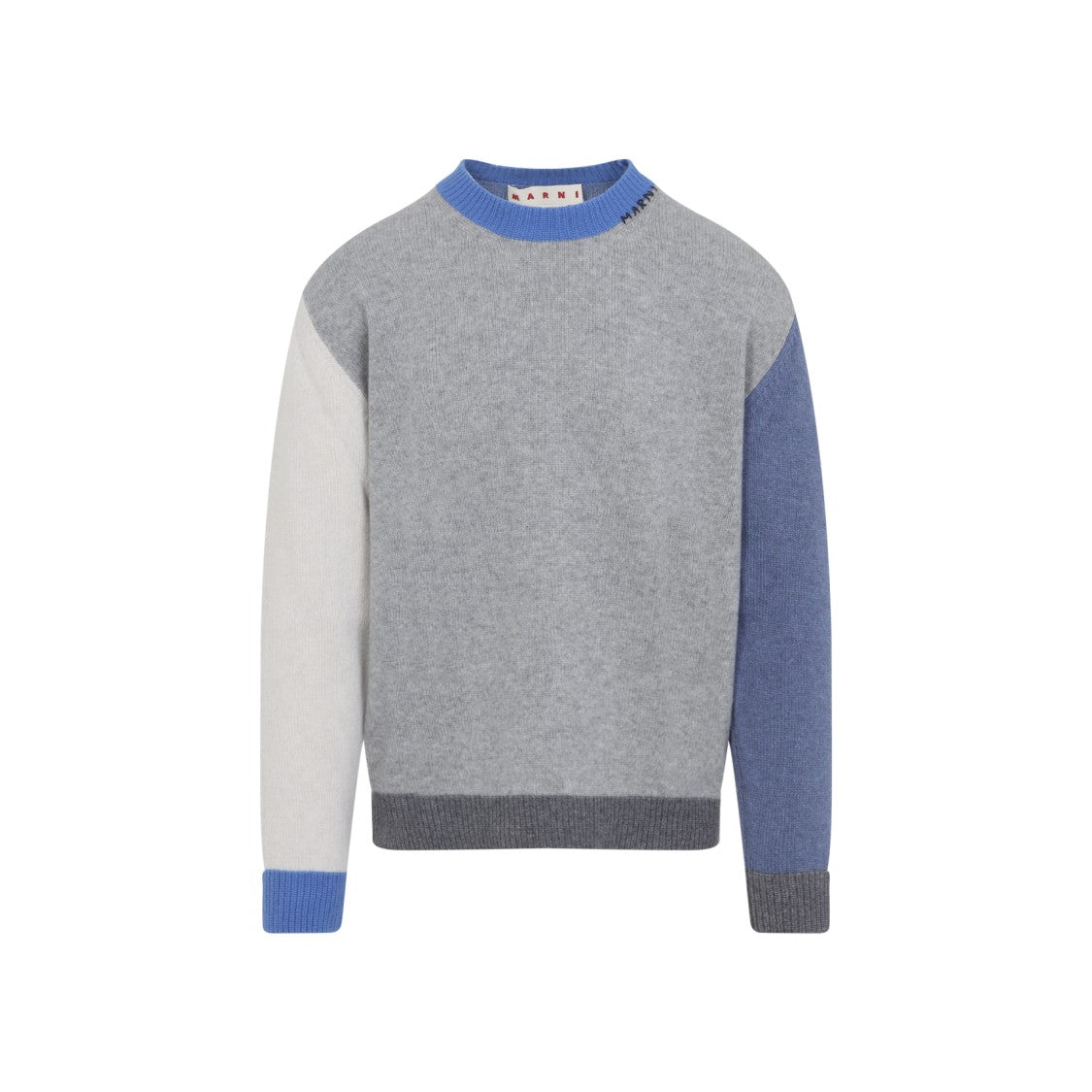 Marni Color-Block Metallic Cashmere Sweater