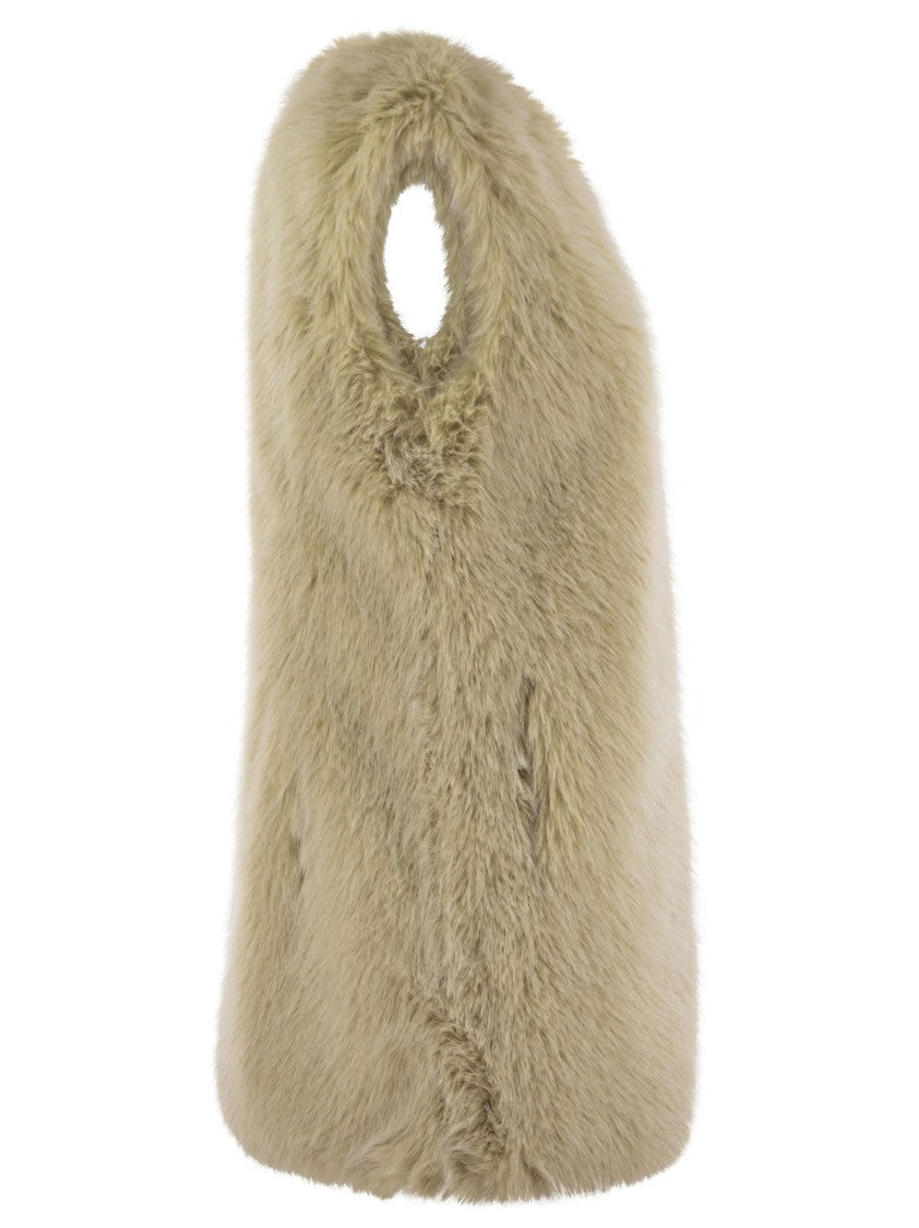 Herno Cruelty-Free Fur Sleeve Coat