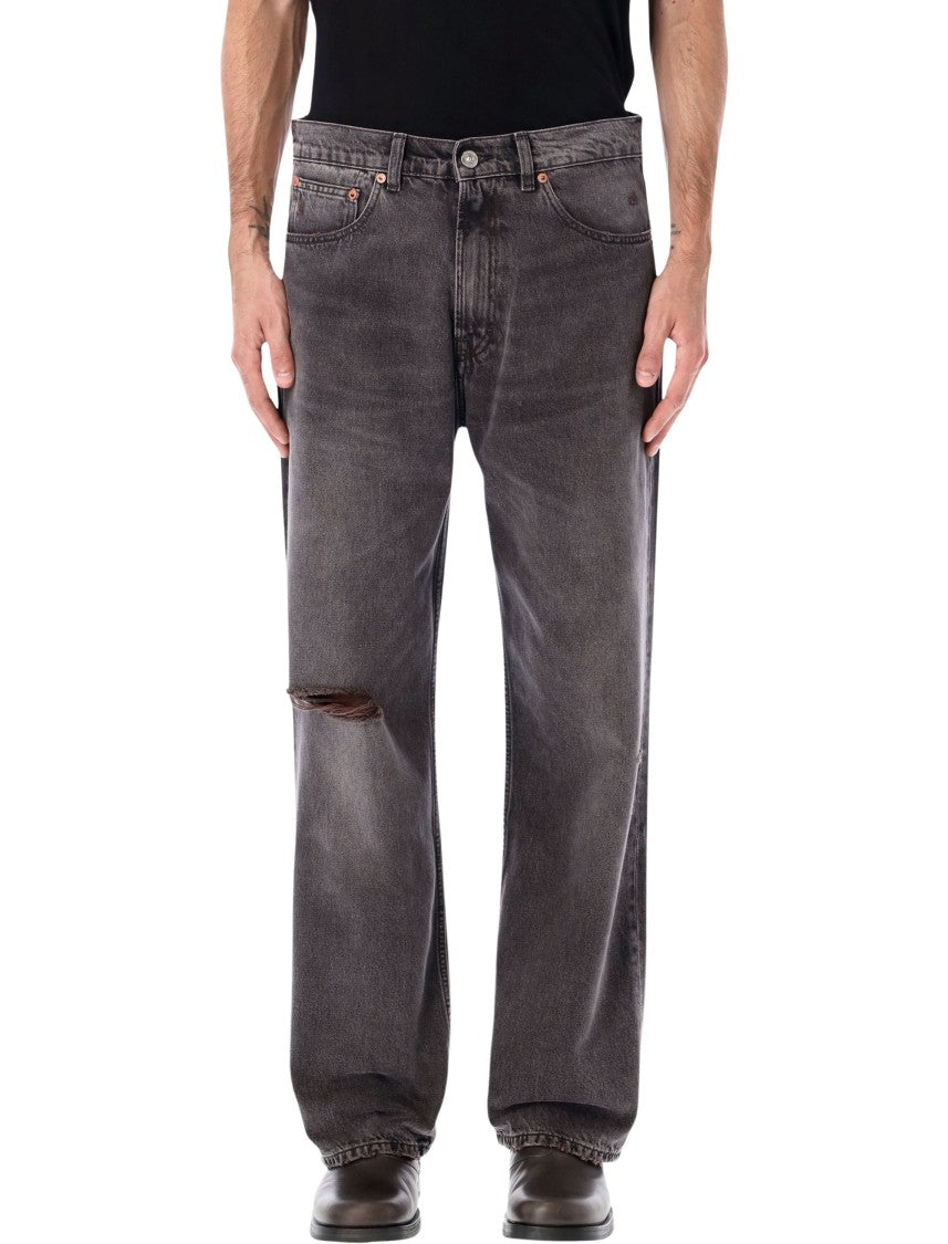 Our Legacy Relaxed Fit Wide Leg Denim Jeans