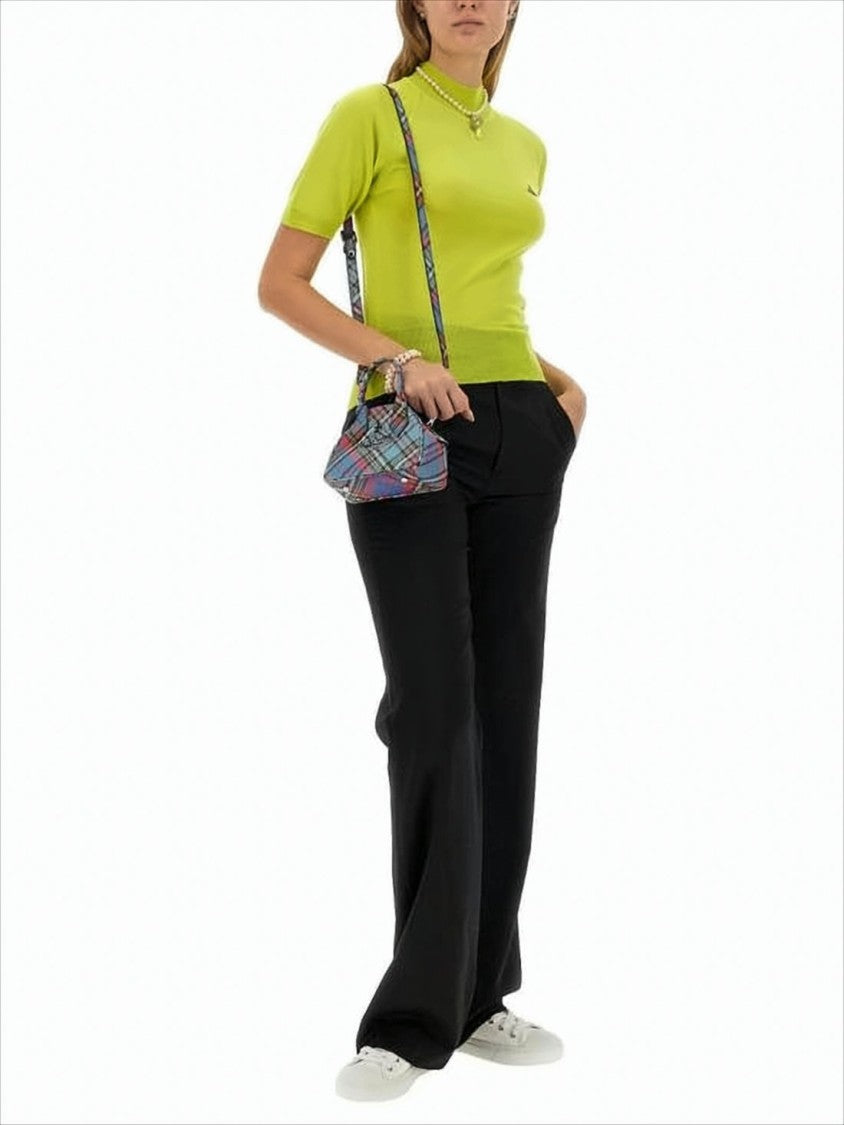 Vivienne Westwood Fitted Turtleneck Sweater In Lime Green