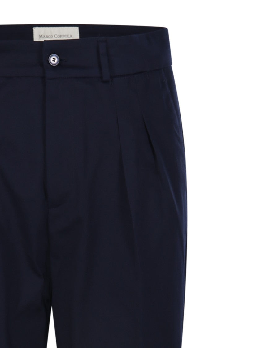 Marco Coppola Tailored Black Pants With Double Pleat Design
