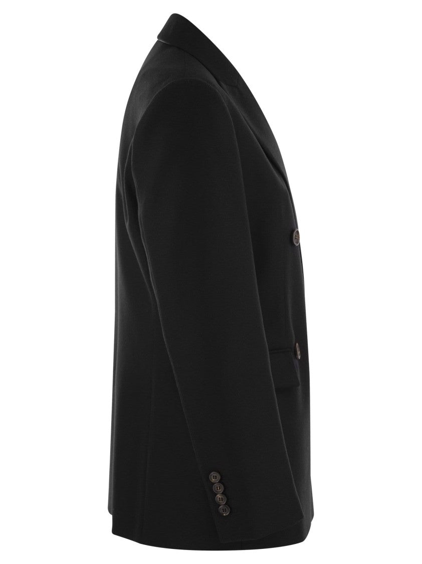 Brunello Cucinelli Wool And Cashmere Jacket With Necklace