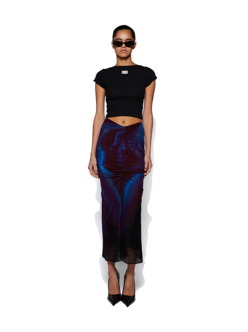 Jean Paul Gaultier Cropped Patch T-Shirt Black