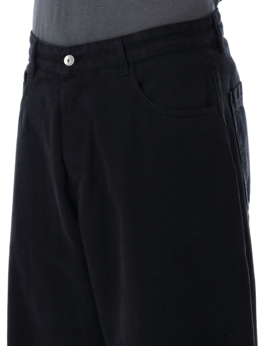 Ymc Black Wide-Leg Denim Pants