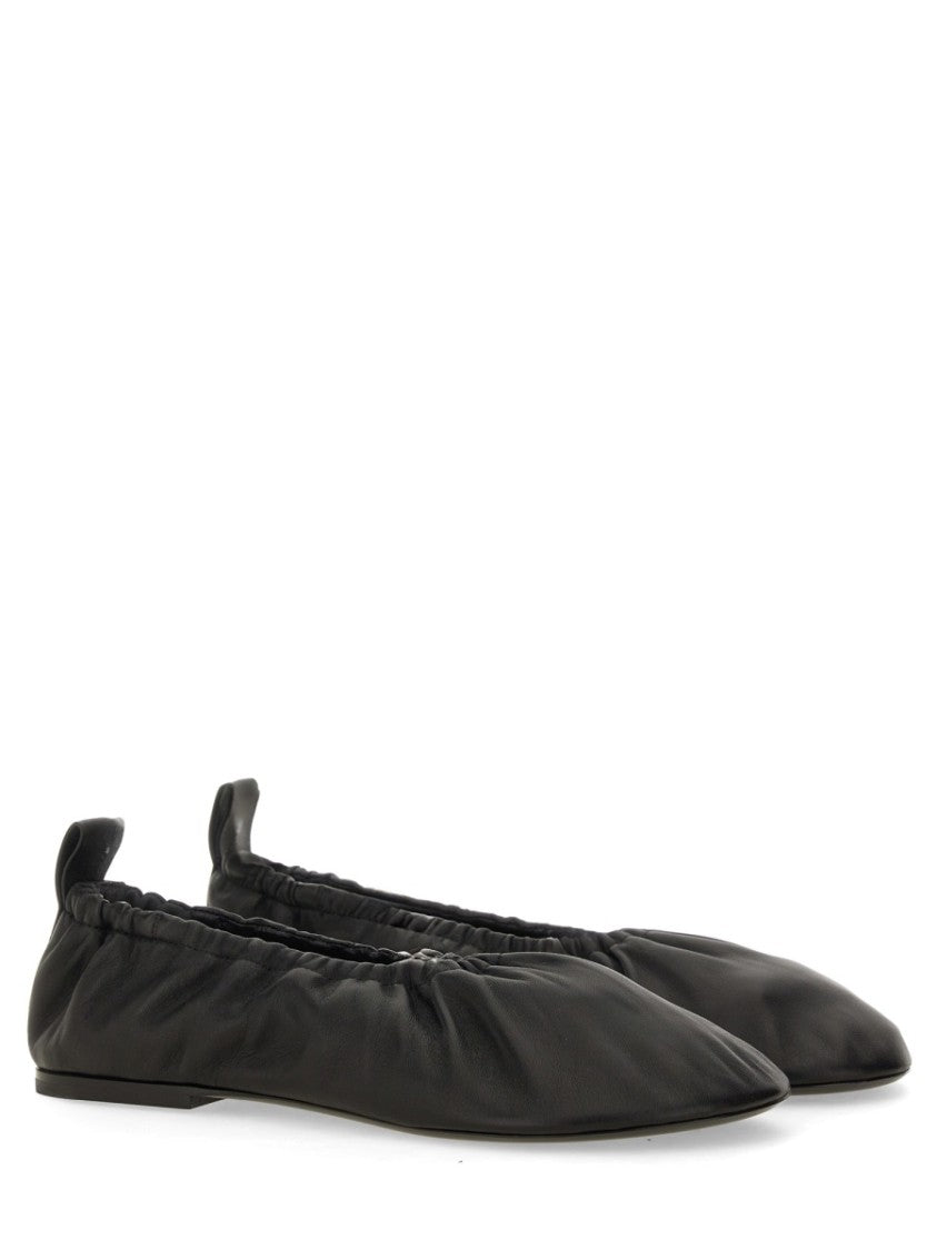Jil Sander Nappa Ballerina Flats With Subtle Heel