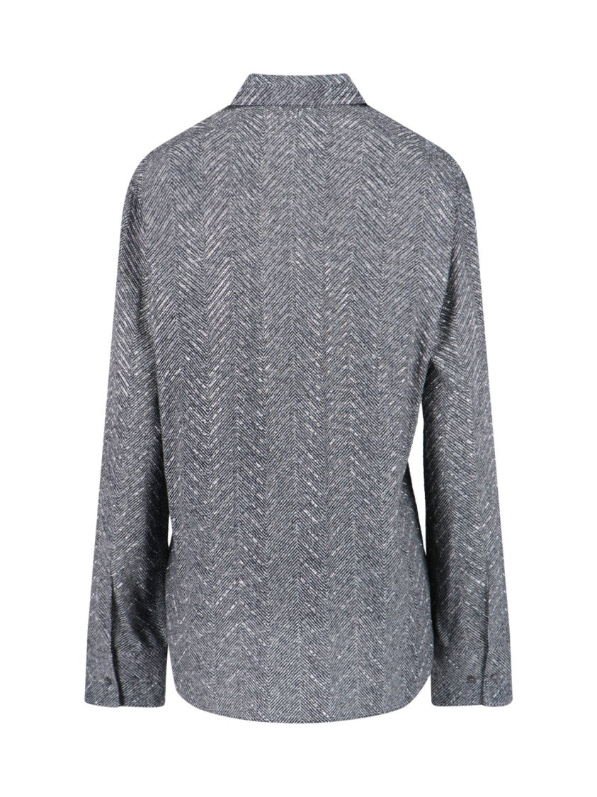 Ermanno Scervino Crystal Detail Shirt – Grey