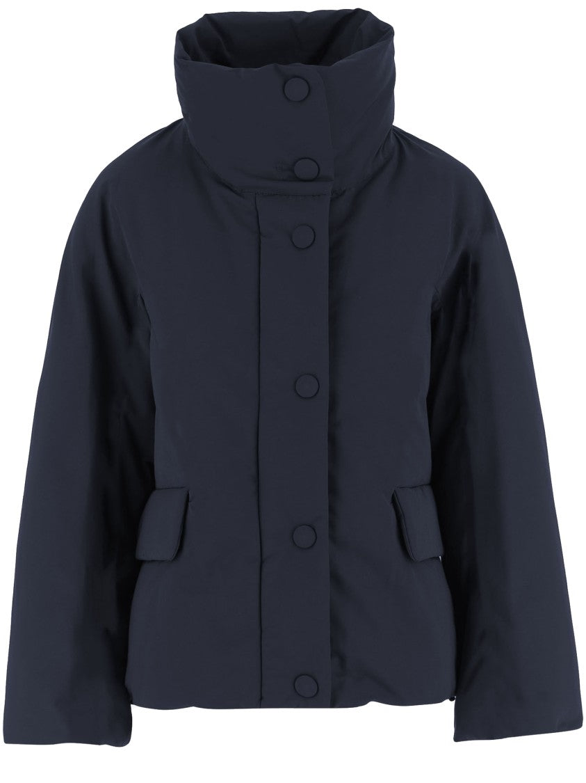 Aspesi Cotton Blend Jacket With High Collar And Flap Pockets