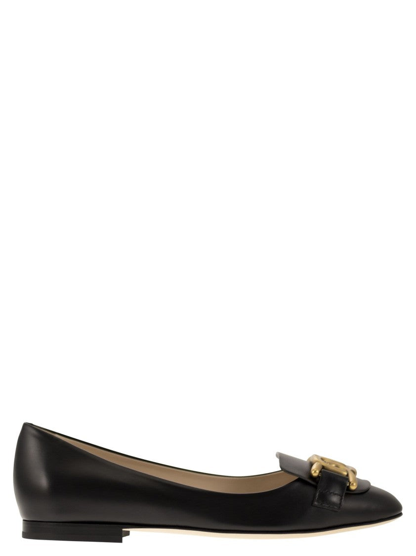 Tod's Leather Ballerina With Accessory
