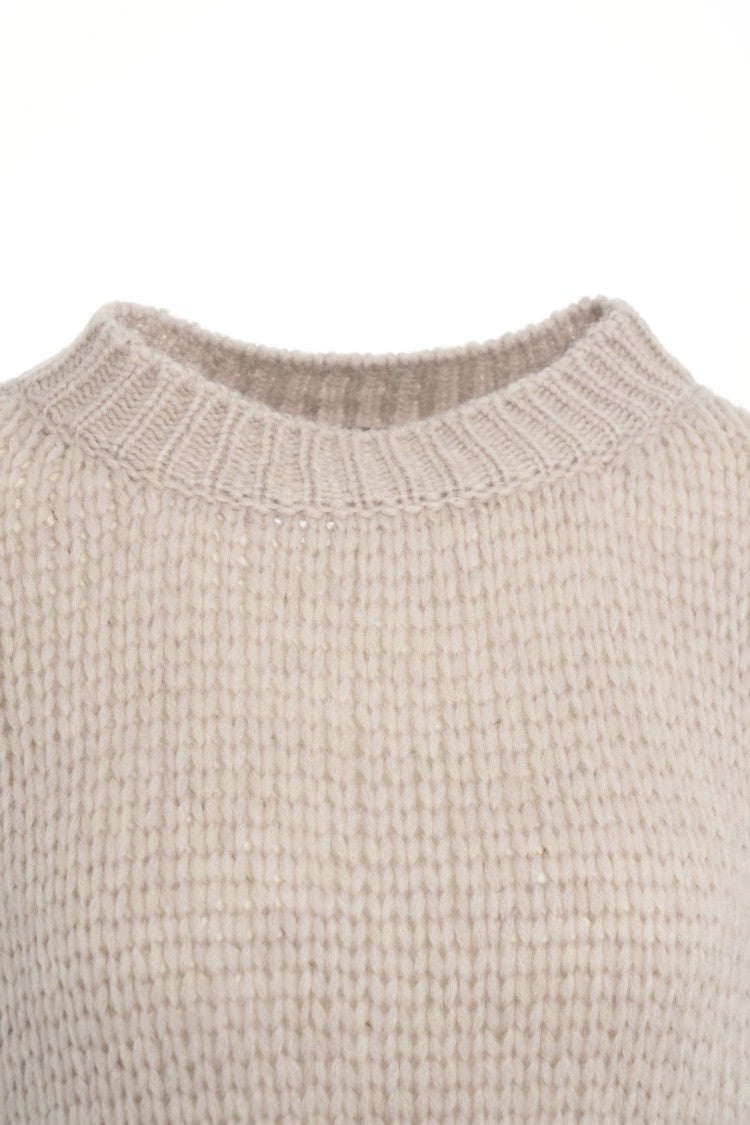 Roberto Collina Alpaca Blend Sweater With Round Neckline And Ribbed Details