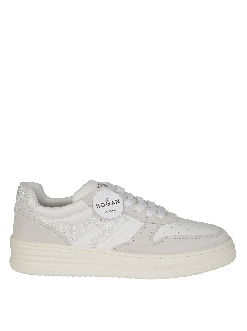 Hogan Low-Top Sneakers With Glitter Accents