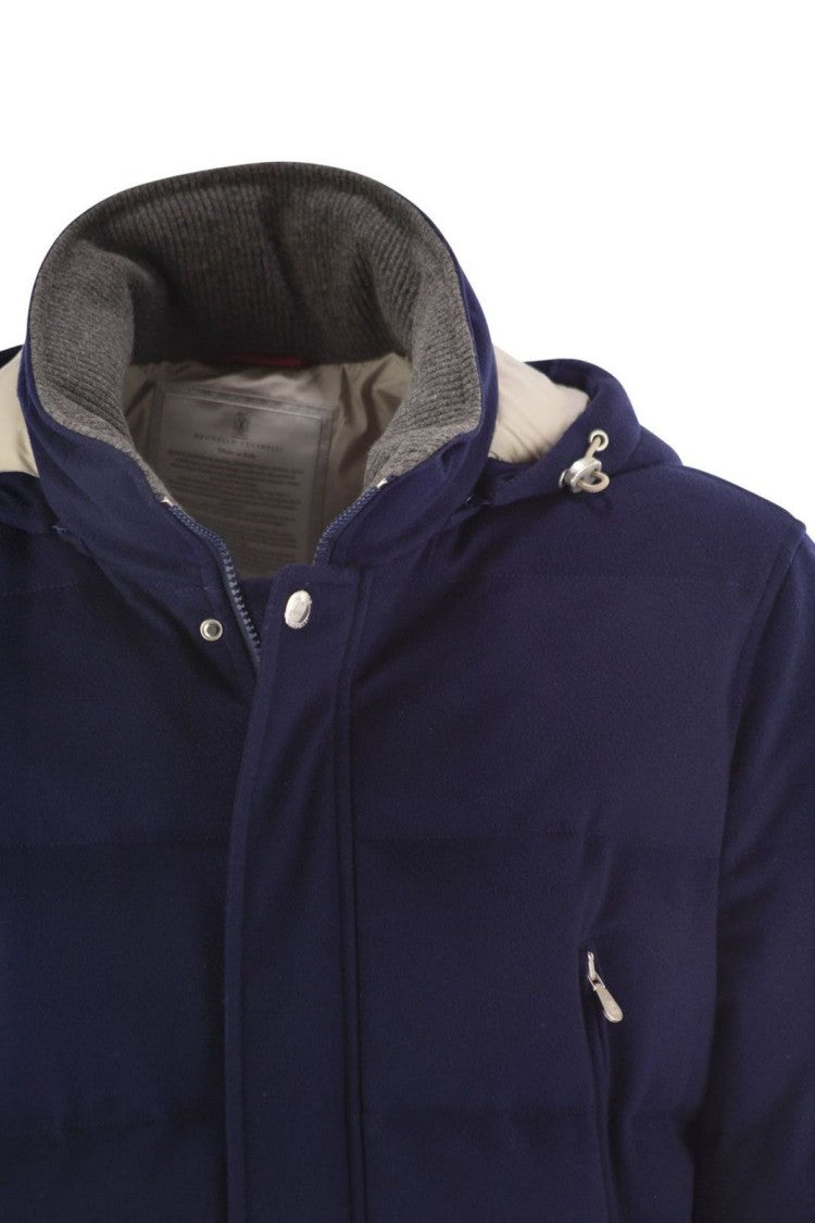 Brunello Cucinelli Quilted Padded Jacket With High Collar And Hood