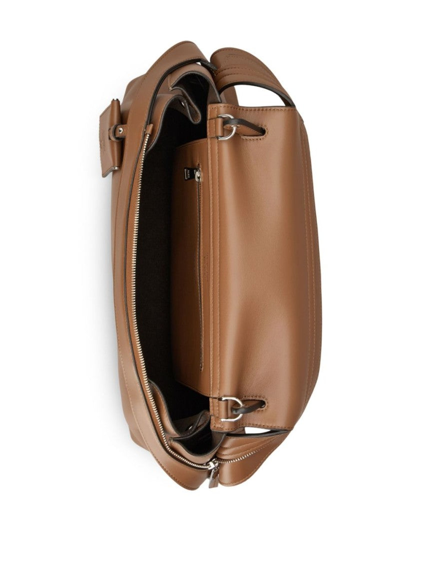 Tod's Structured Brown Leather Handbag
