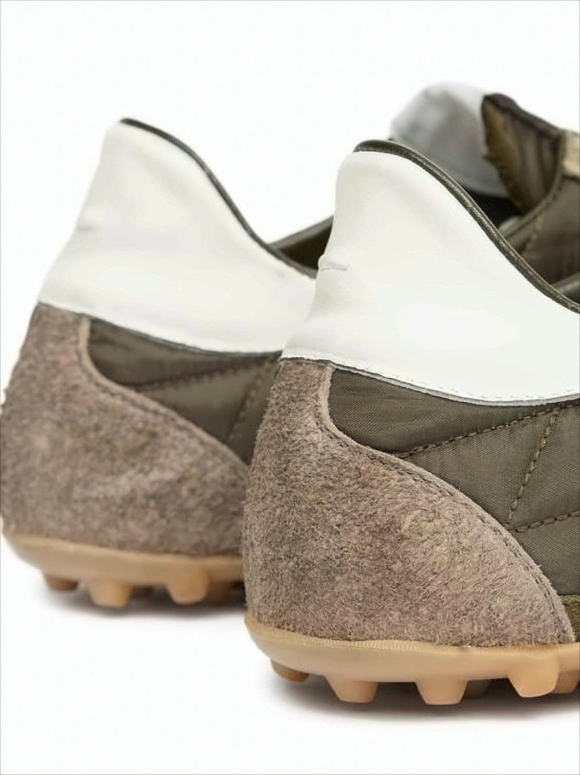 Maison Margiela Quilted Polyester And Suede Sneakers With Textured Sole