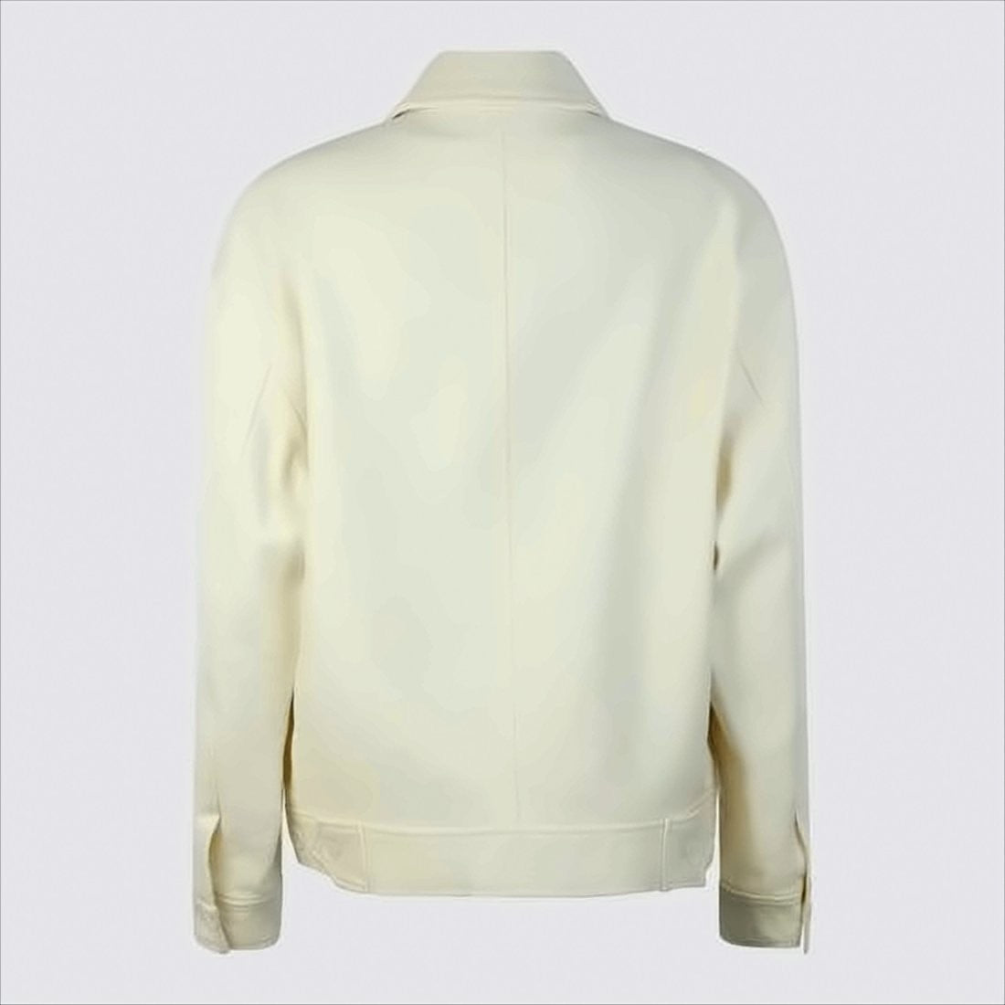 Ami Structured White Wool Jacket With Flap Pockets