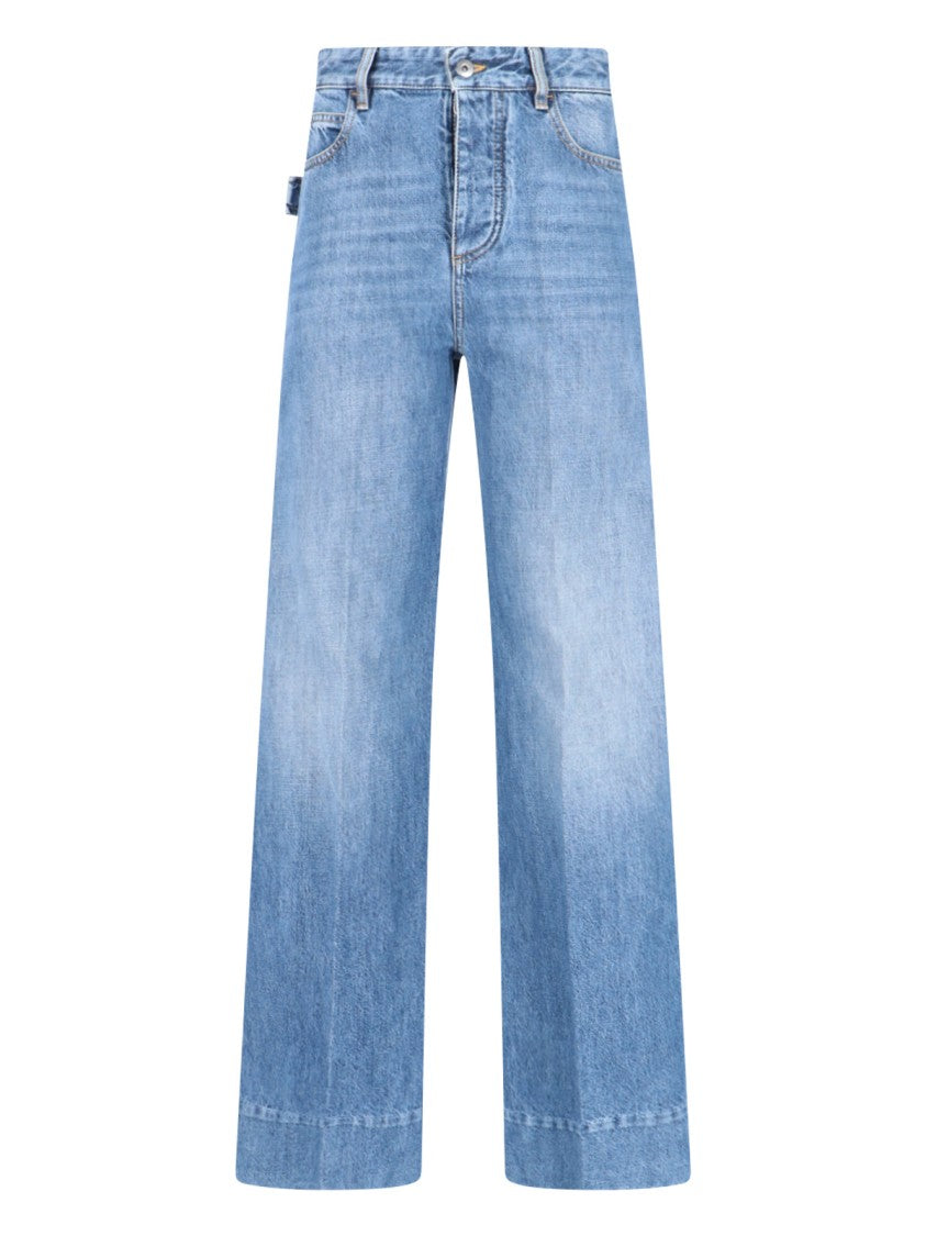 Bottega Veneta Wide-Leg Jeans With Medium Rise And Tool Loop